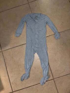 Magnetic Me Light Blue Modal Magnetic Footie Sleeper 18-24 Months